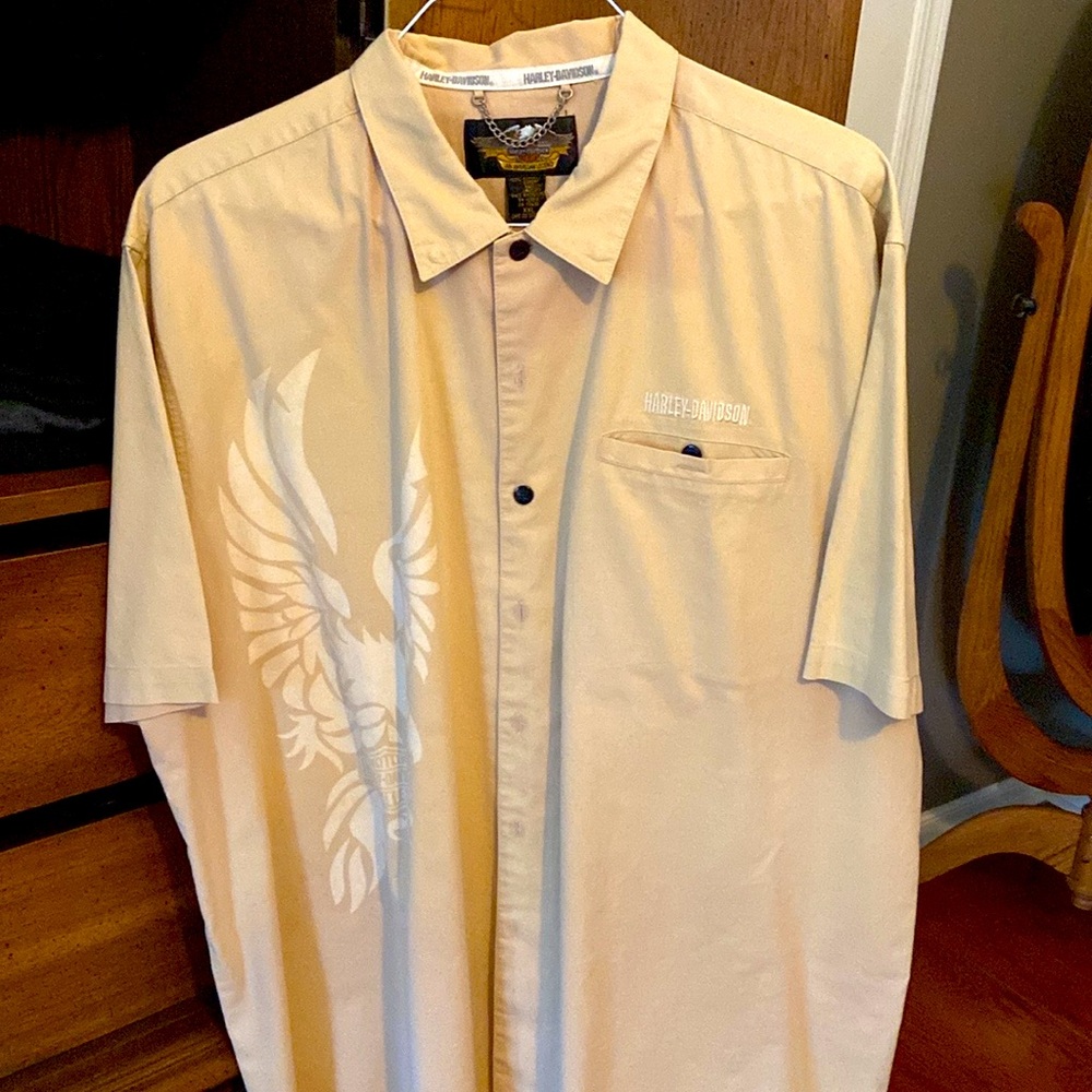 Harley Davidson, short sleeved, button-down shirt. Size XXL.